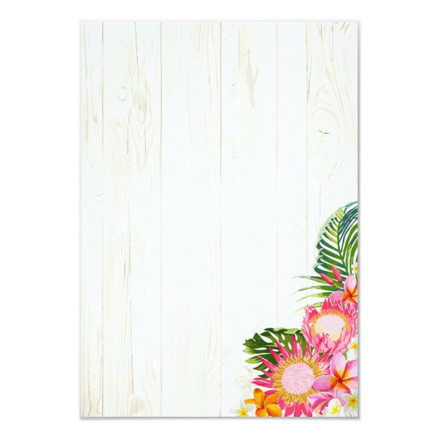 Luau Hawaiian Wedding Beach Rustic Place Card