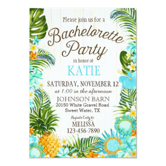 Hawiiaan Bachelorette Party Invitations 1