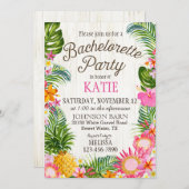 Luau Hawiian Beach Rustic Bachelorette Party Invitation (Front/Back)