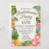 Luau Hawiian Beach Rustic Bachelorette Party Invitation (Front/Back)
