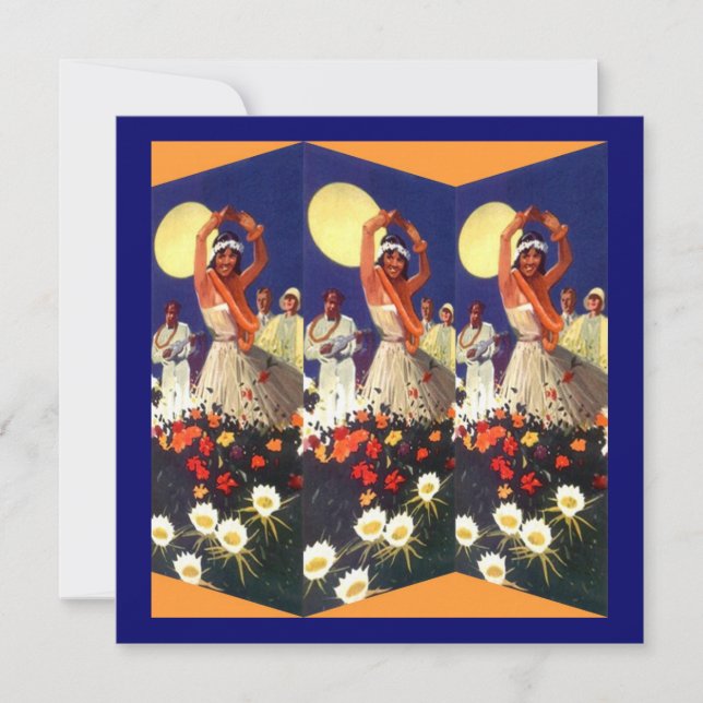 LUAU HULA DANCE PARTY INVITATION ~EZ TO CUSTOMIZE! (Front)