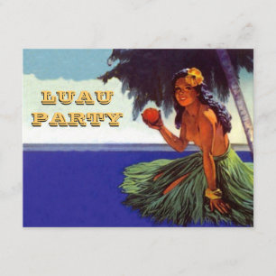 LUAU HULA DANCE PARTY INVITATION ~ SWEET SIXTEEN