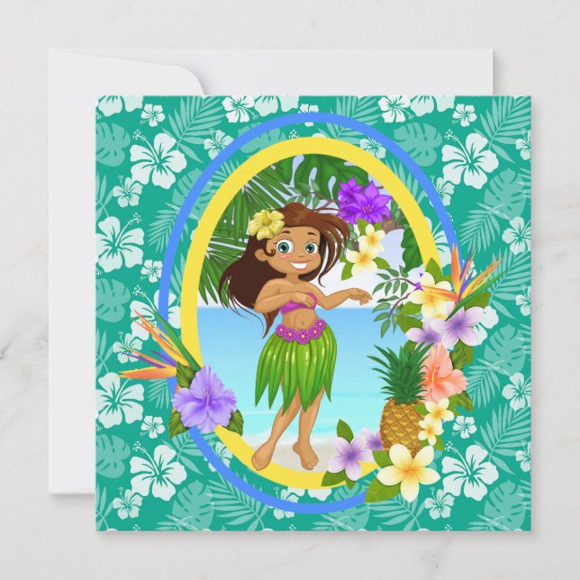 Luau Invitation / Beach Wedding Party (Front)