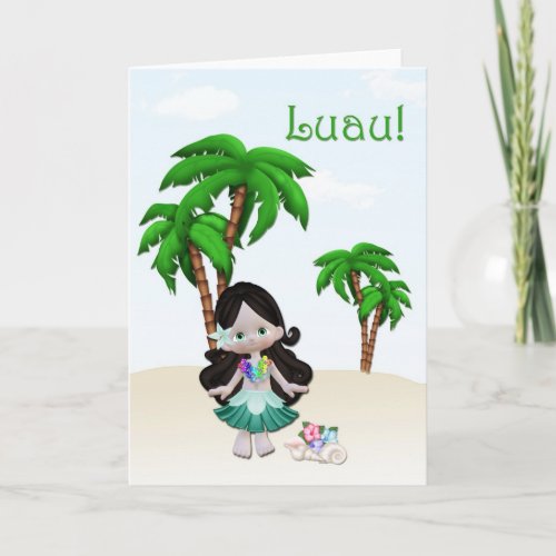 Luau Invitation zazzle_card