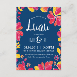 Luau Invite - Hawaiian Tropical Party Invitation