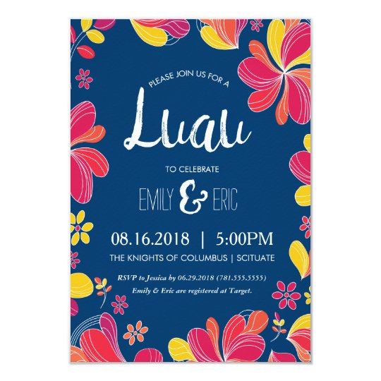 luau invite hawaiian tropical party invitation zazzle com