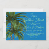 Luau Palm Trees Wedding Bridal Shower Invitation (Front)