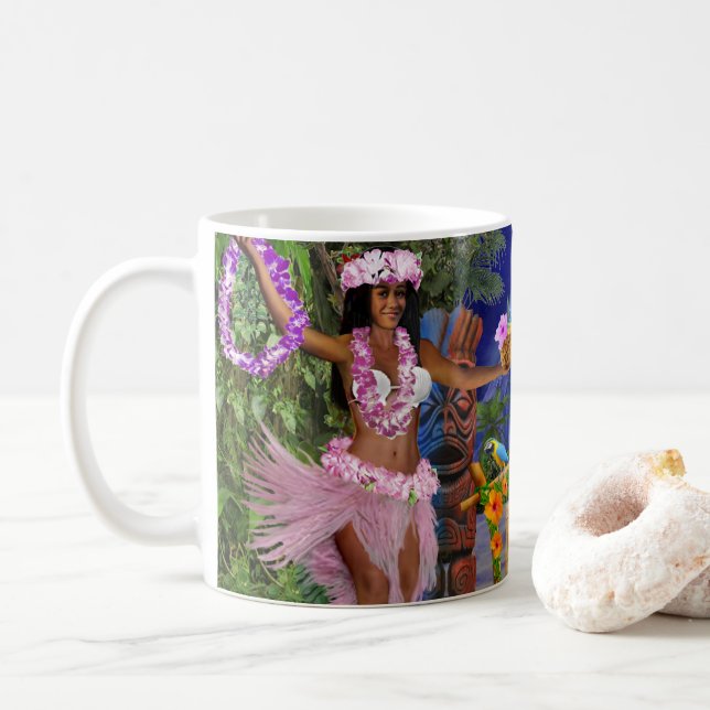 LUAU PARTY COFFEE MUG (With Donut)