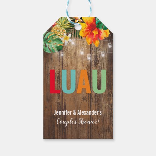 Luau Party  Gift Tags