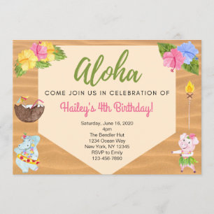 Luau Party Invitation