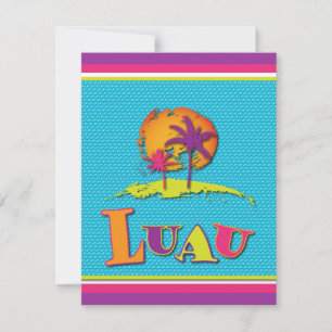 Luau Party Invitation :: 4.25" x 5.5"