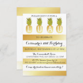Luau Party Invitation for Birthday, Shower, etc (Front/Back)