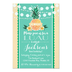 luau engagement party invitations