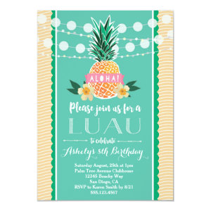Luau Party Invitation for Birthday, Shower, etc<a