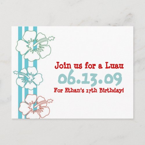 Luau Party Invitations