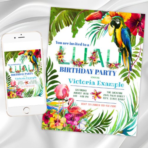 Luau Party Invitations