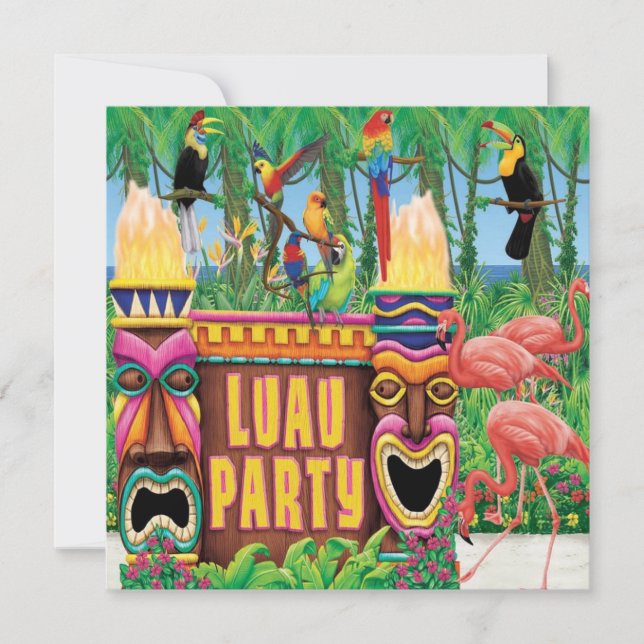 Luau Party Invitations (Front)