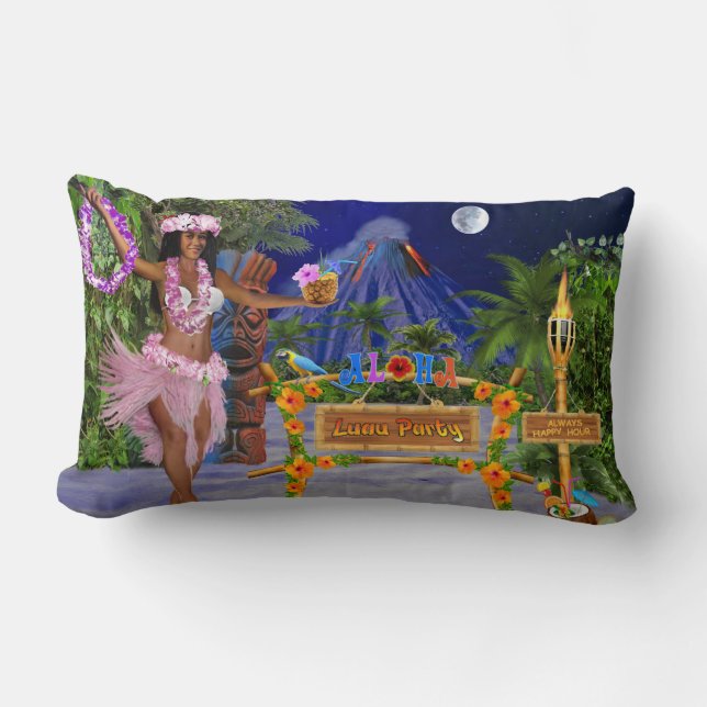 LUAU PARTY LUMBAR PILLOW (Front)