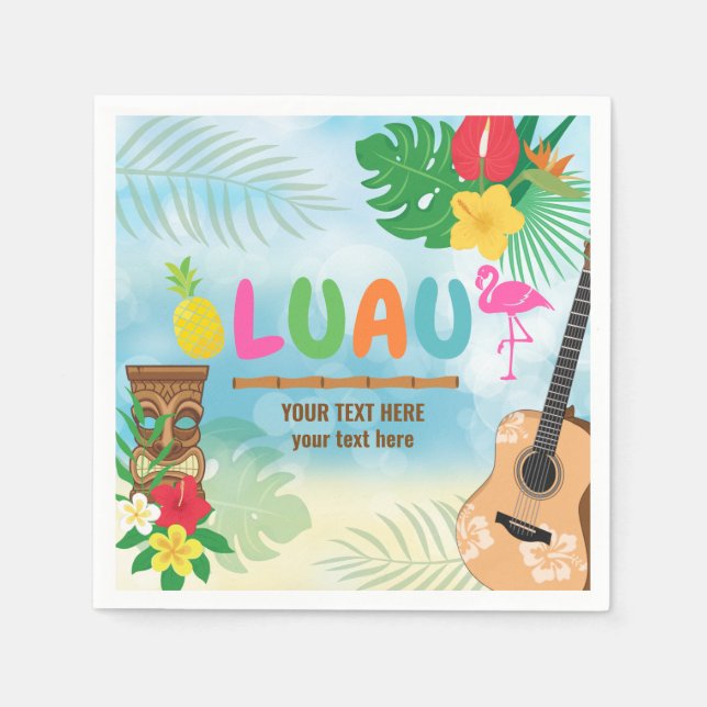 Luau Party Napkins (Front)