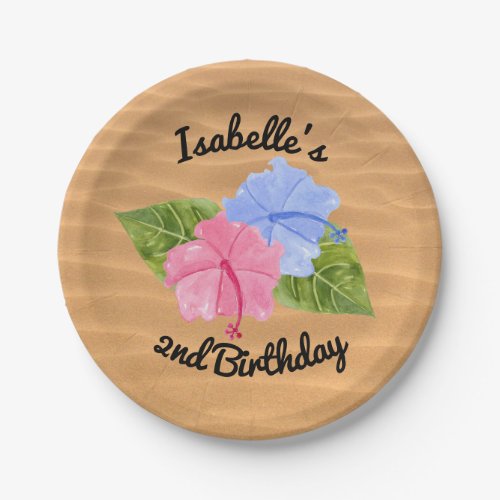 Luau Party Personalized Plates