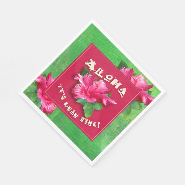 Luau Party Time Napkins (Corner)