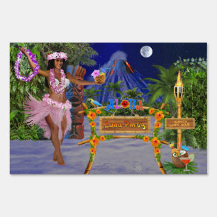LUAU PARTY YARD SIGN