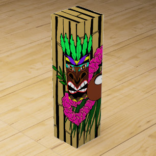 Luau Pattern Wine Box