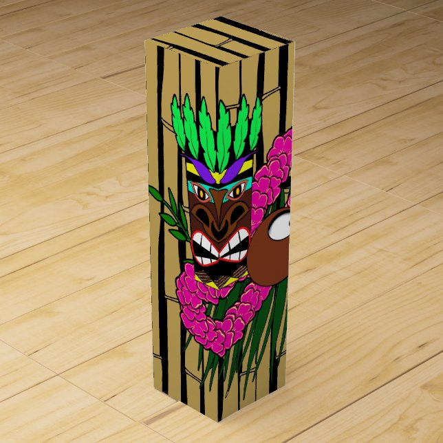Luau Pattern Wine Box (Front)