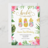 Luau Pineapple Girl Birthday Invitation (Front)