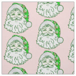  luau pink christmas hawaiian santa claus  fabric