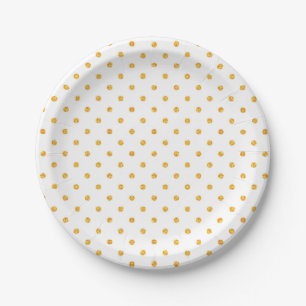 Luau Plates   Gold Dots