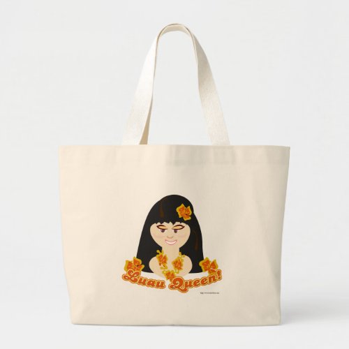 Luau Queen Large Tote Bag