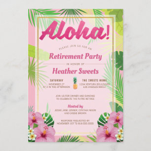 Luau Retirement Party Invitation