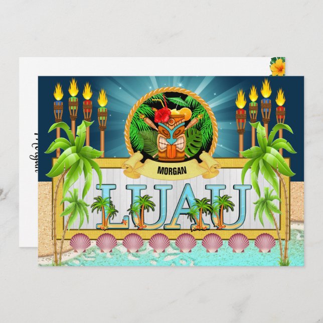 LUAU - See Back - Invitation (Front/Back)