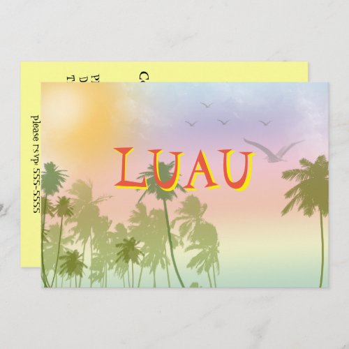 Luau Sweet Sixteen Invitation Hawaiian