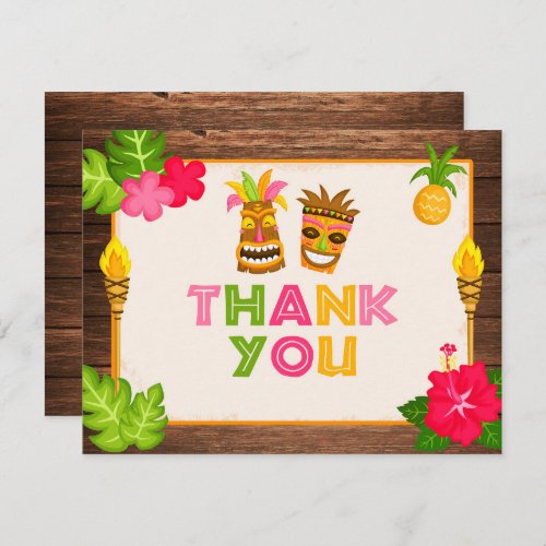 Luau Thank You Card