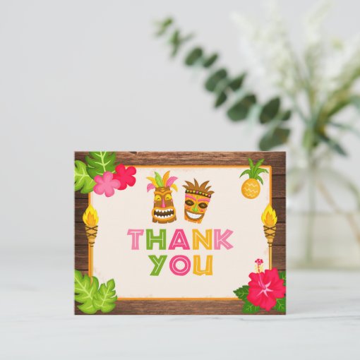 Luau Thank You Card Zazzle