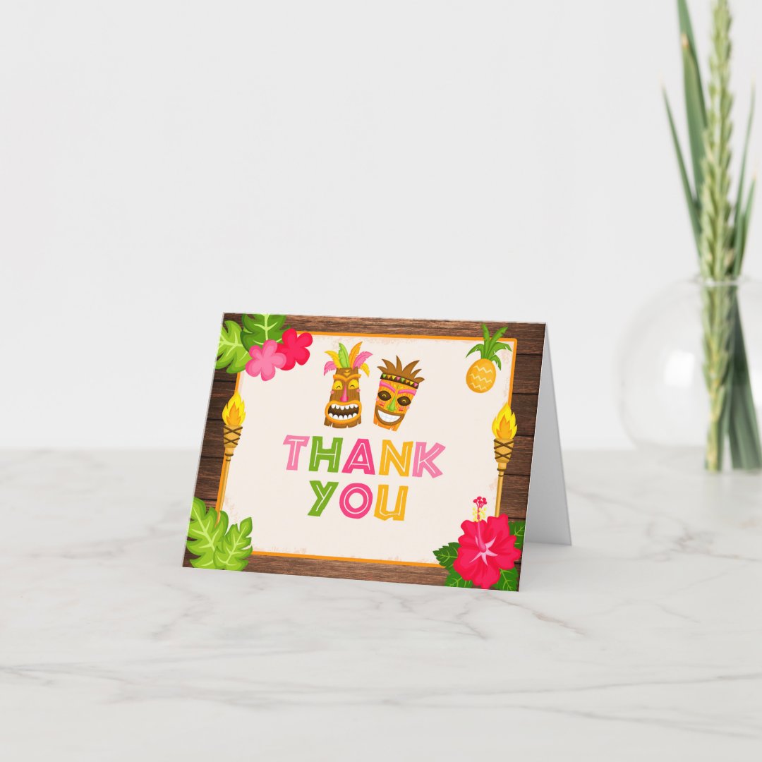 Luau Thank You Card Zazzle