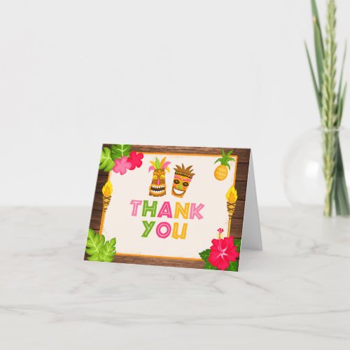 Luau Thank You Card