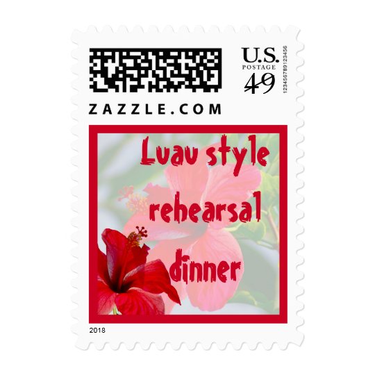 Luau Theme Rehearsal Dinner Postage