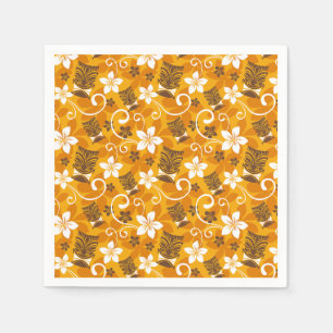LUAU TIKI DESIGN (ORANGE) NAPKINS