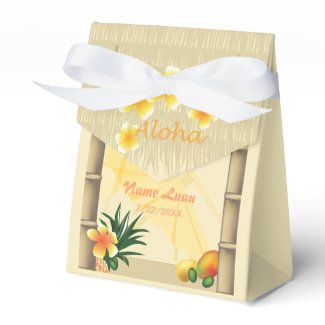 Luau Tiki Hut Party Favor Box