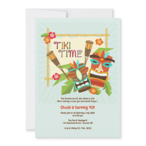 Luau Tiki Party Invitation