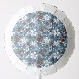 LUAU TIKI PATTERN (BLUE) BALLOON