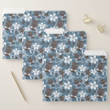 LUAU TIKI PATTERN (BLUE)