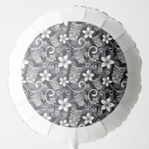 LUAU TIKI PATTERN (CHARCOAL) BALLOON