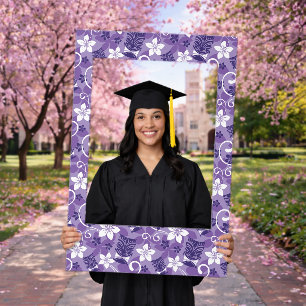 LUAU TIKI PATTERN IN PURPLE SELFIE FRAME