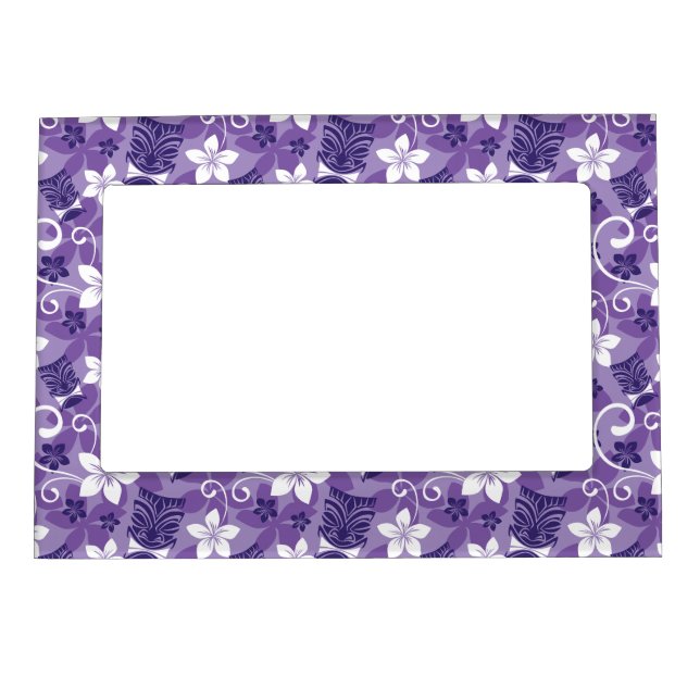 LUAU TIKI PATTERN (PURPLE) MAGNETIC FRAME (Front)