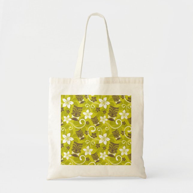 LUAU TIKI PATTERN TOTE BAG (Front)