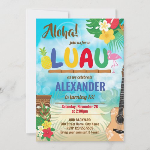 Luau Tropical Boy Birthday Party